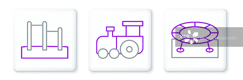 跳床单杠运动组合图片素材