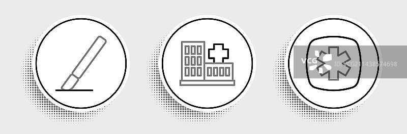 生命之星急救标志、手术刀图片素材