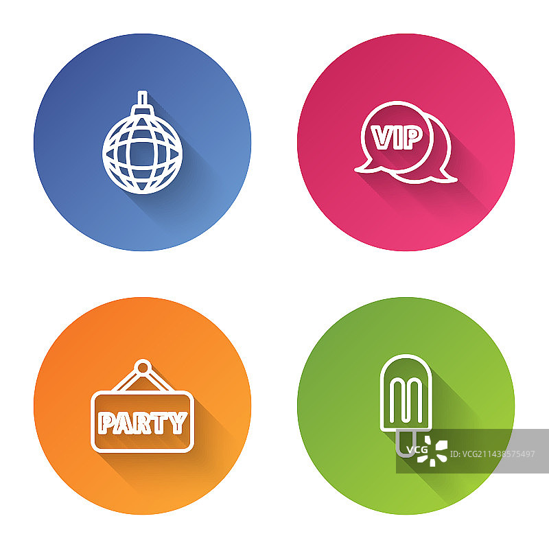 线性迪斯科舞厅贵宾语音气泡图片素材