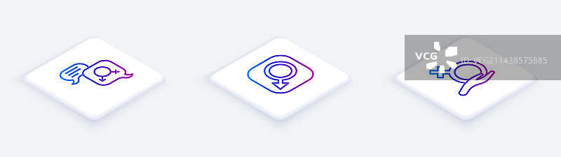 2.5D线条性别平等男性性别图片素材