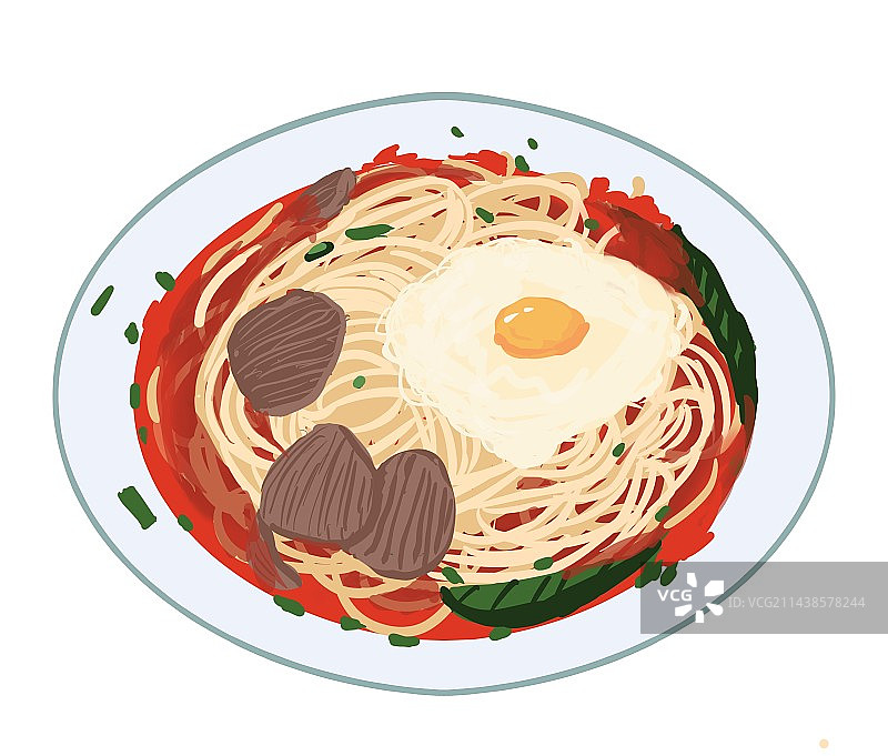 凌乱的牛肉面图片素材