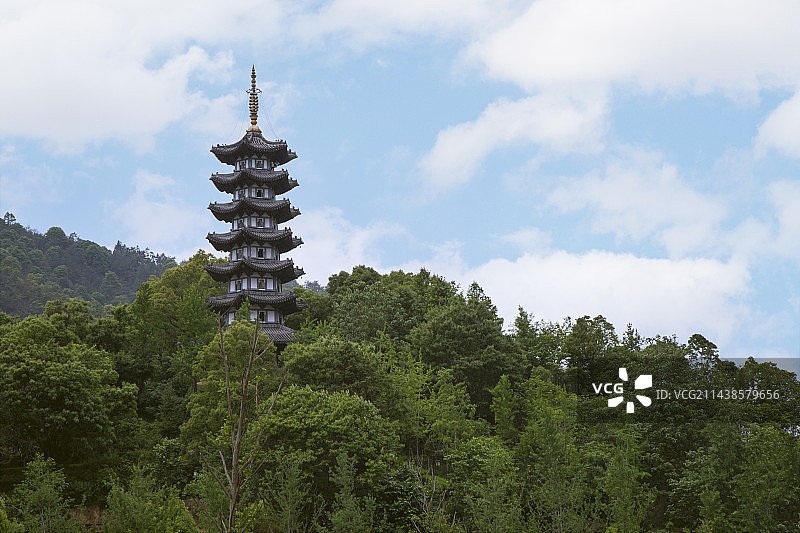 浙江温州市永嘉县楠溪江古村：岩头村图片素材