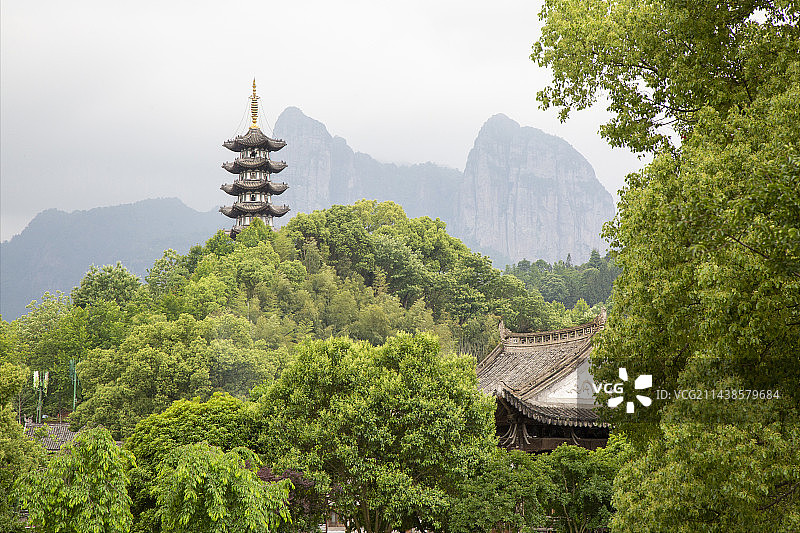 浙江温州市永嘉县楠溪江古村：岩头村图片素材