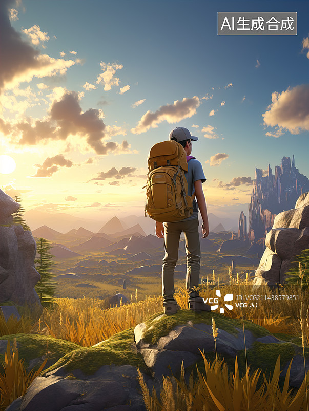 【AI数字艺术】徒步，户外，生活，旅行，露营图片素材