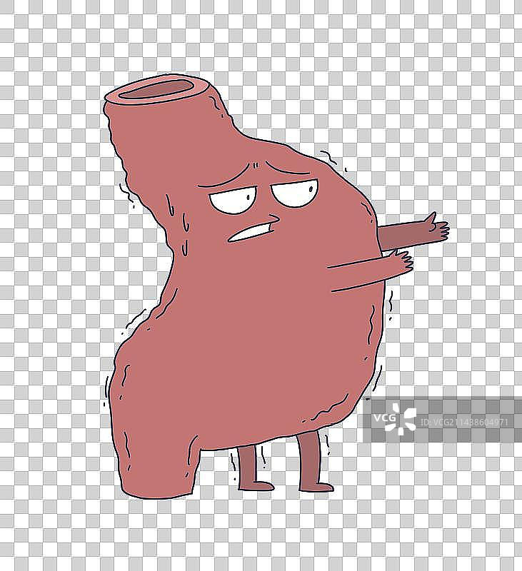 元素：不健康的胃部图片素材