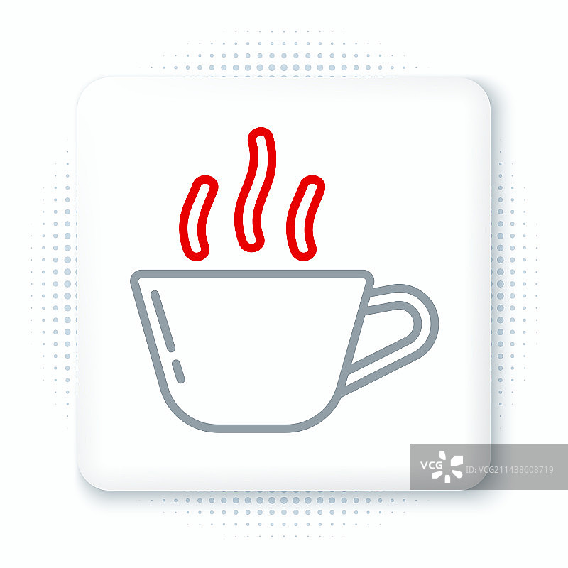 咖啡杯线条图标图片素材