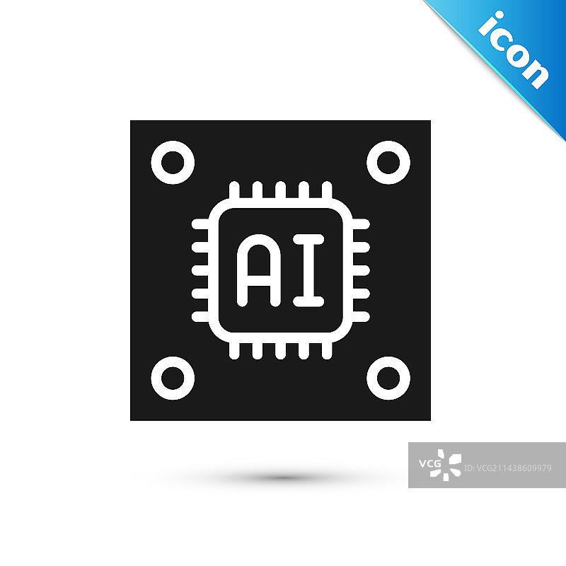 灰色带微电路的电脑处理器CPU图片素材