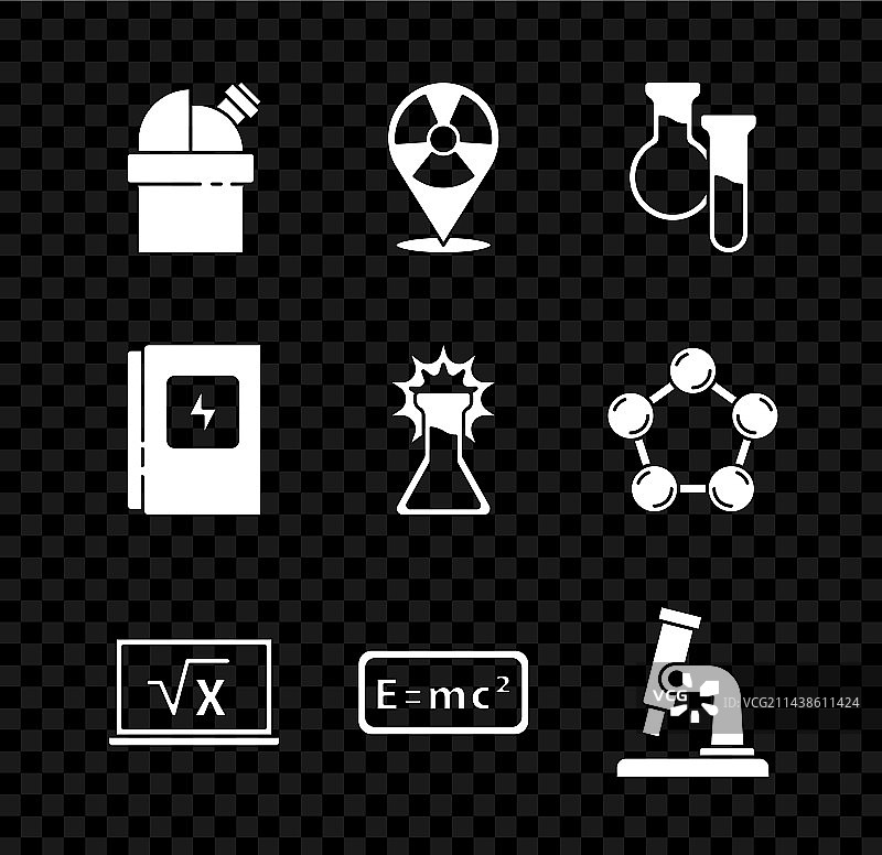 天文观测台中的放射性物质图片素材