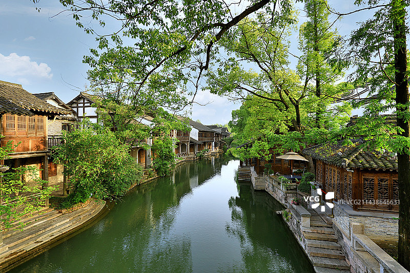 浙江嘉兴桐乡濮院时尚古镇掠影图片素材