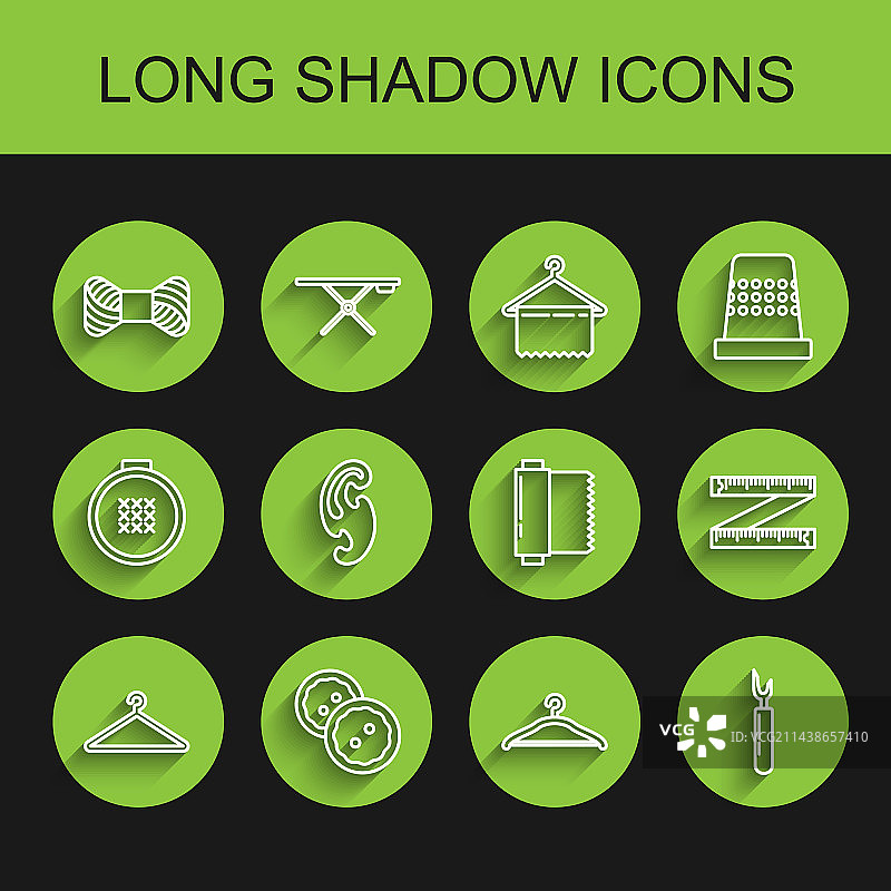 衣架衣柜缝纫纽扣线条图片素材