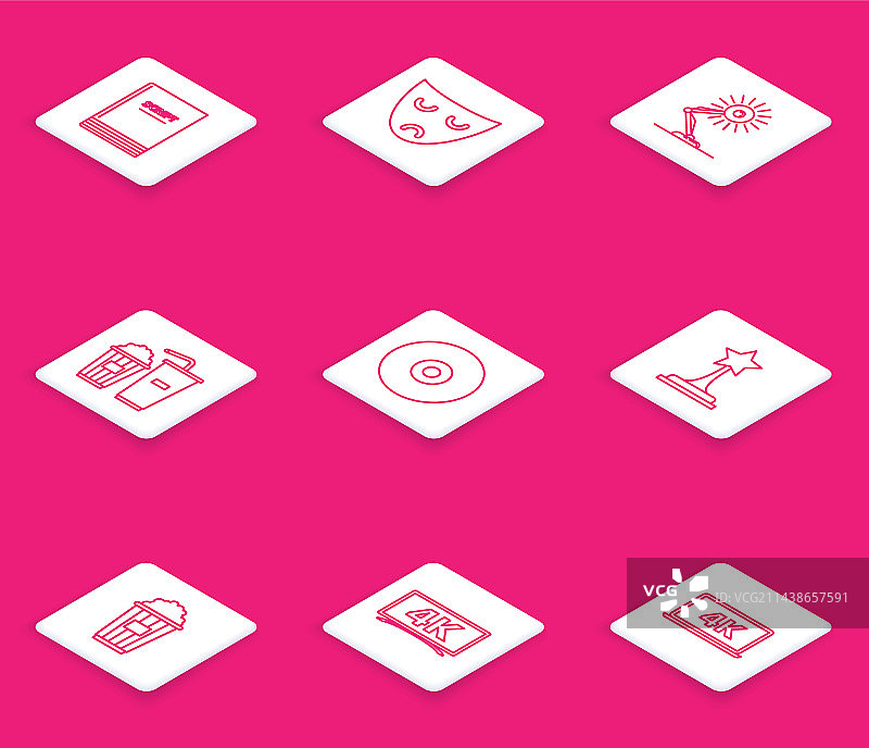 线条场景戏剧面具桌子图片素材