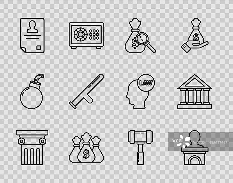 线条法律柱舞台站立或辩论讲台图片素材