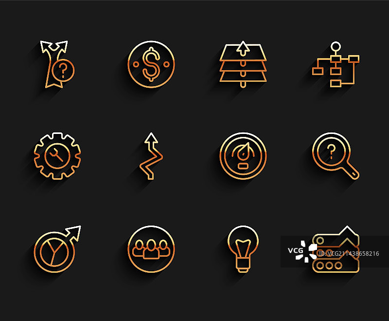 财务增长项目团队基地线条组合图片素材