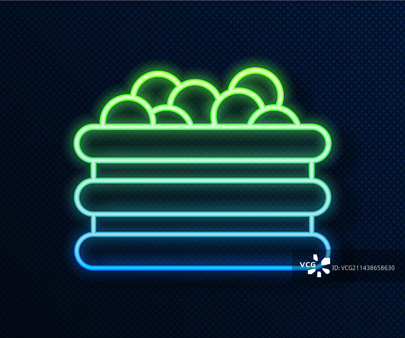 发光霓虹线球池图标图片素材