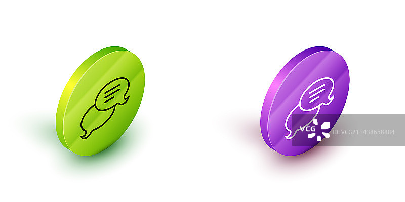 2.5D线条对话气泡聊天图标图片素材