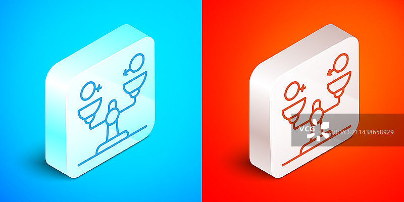 2.5D线条性别平等图标图片素材