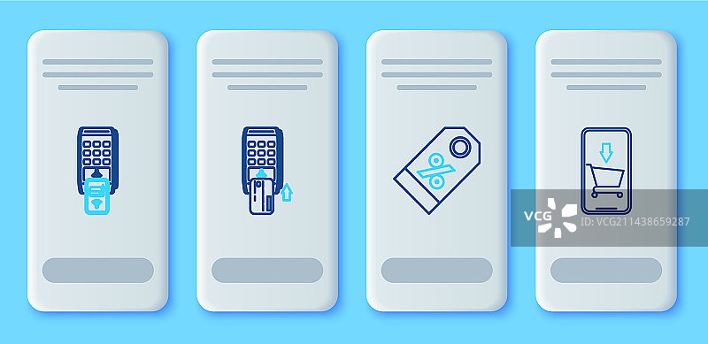 带信用卡的POS机图片素材