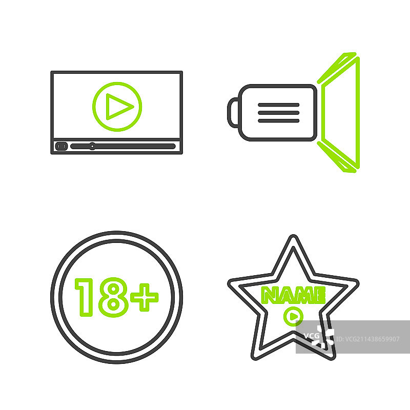 好莱坞星光大道名人星形线条图片素材