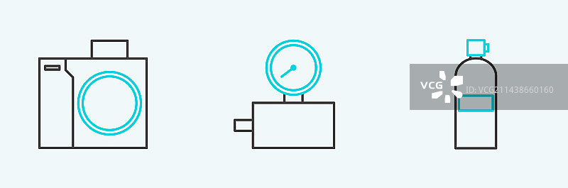 潜水相机线条素材图片素材