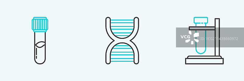 线条试管烧瓶支架化学品图片素材