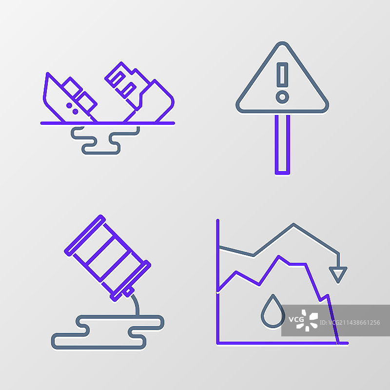 原油价格下跌，油桶泄漏图片素材