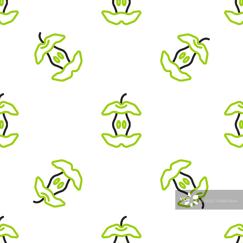 苹果核线条图标图片素材