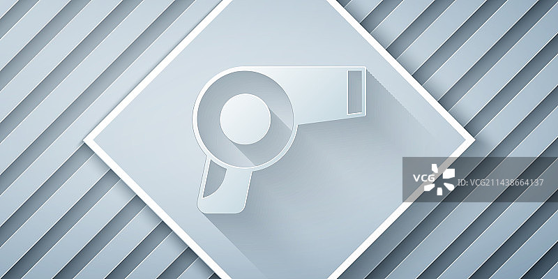 剪纸风格吹风机图标图片素材