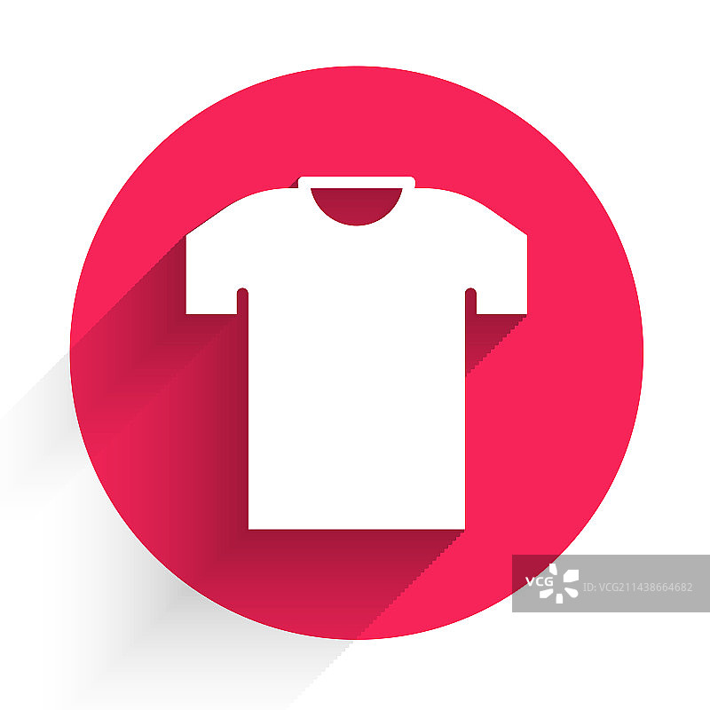 带长阴影的白色T恤图标图片素材