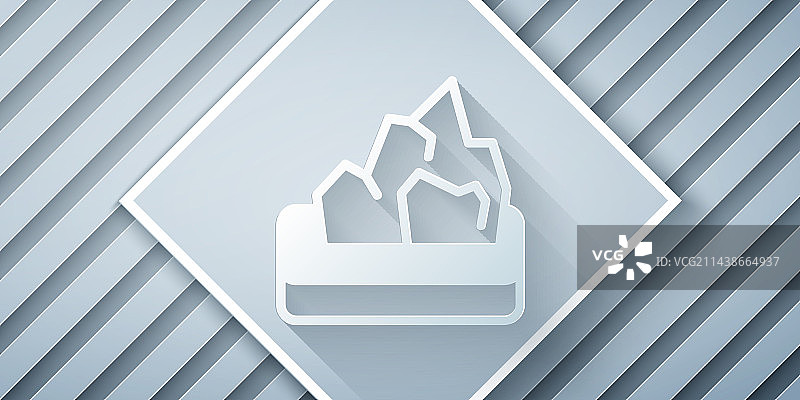 剪纸矿石开采图标图片素材