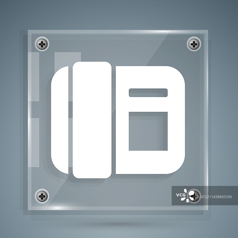 灰色背景上的白色电话听筒图标图片素材