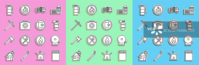 火柴盒闹钟线条组合图片素材