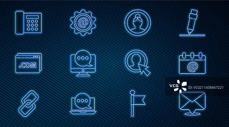 信封日历与电子邮件创建图片素材