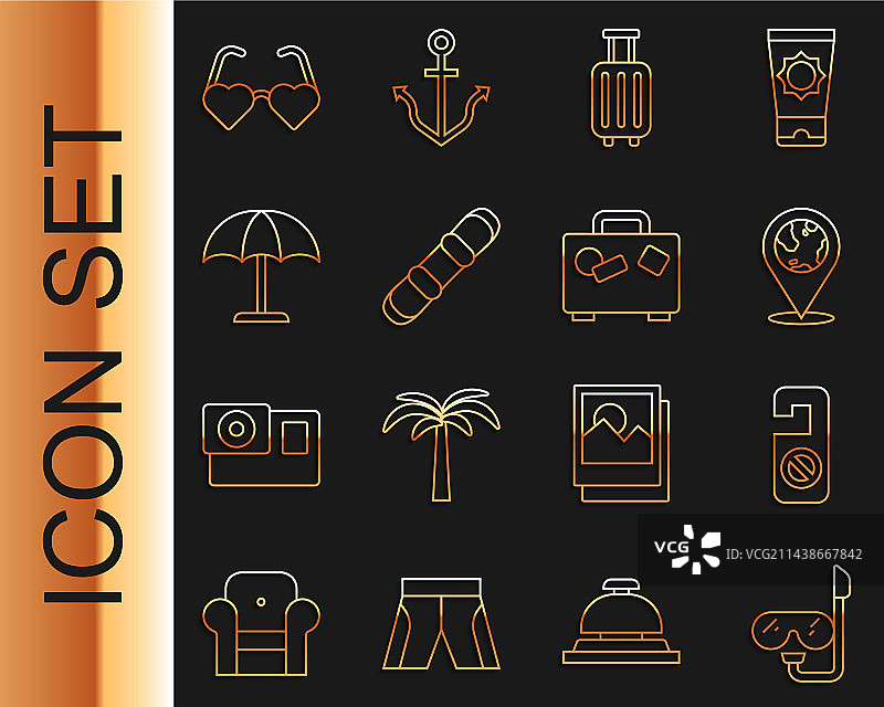 潜水面罩和呼吸管请勿的线条设置图片素材