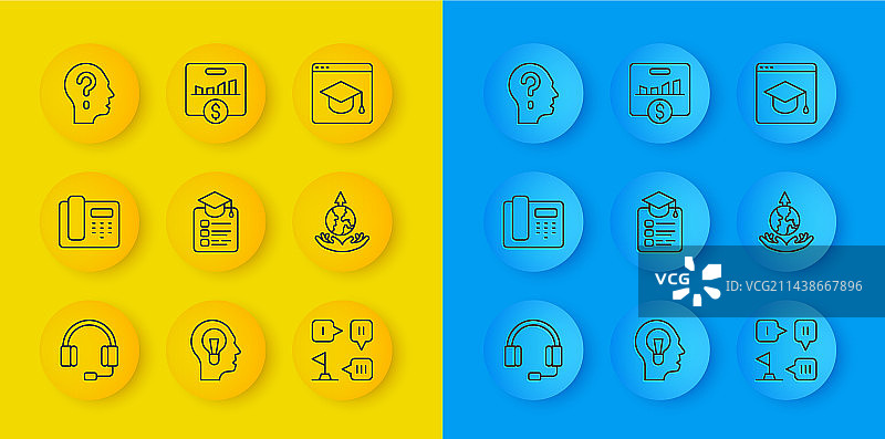 线条耳机，含电话24小时支持图片素材