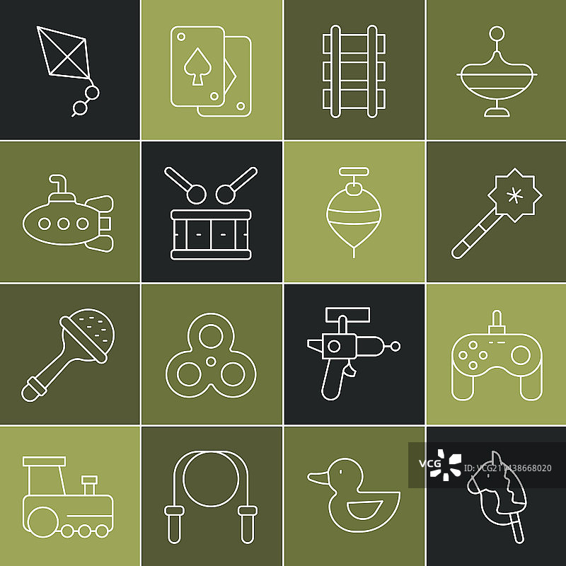 玩具马游戏手柄魔术棒铁路组合素材图片素材