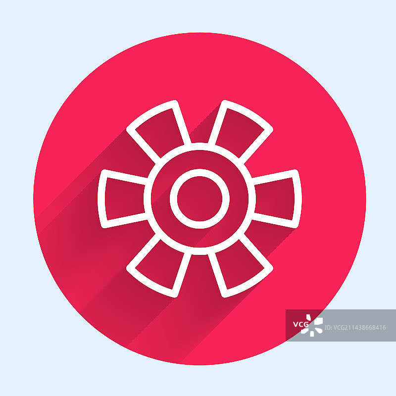 带长阴影的白色线条太阳图标图片素材