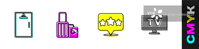 淋浴房、行李箱、五星评级素材图片素材