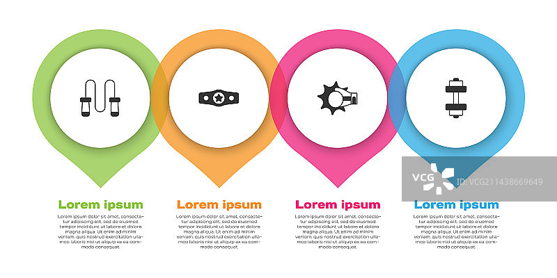 跳绳拳击腰带拳击手套套装图片素材