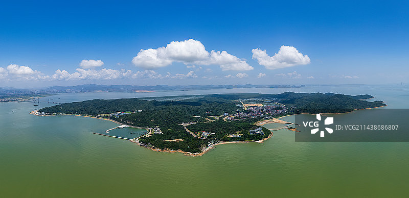 珠海淇澳岛全景图片素材