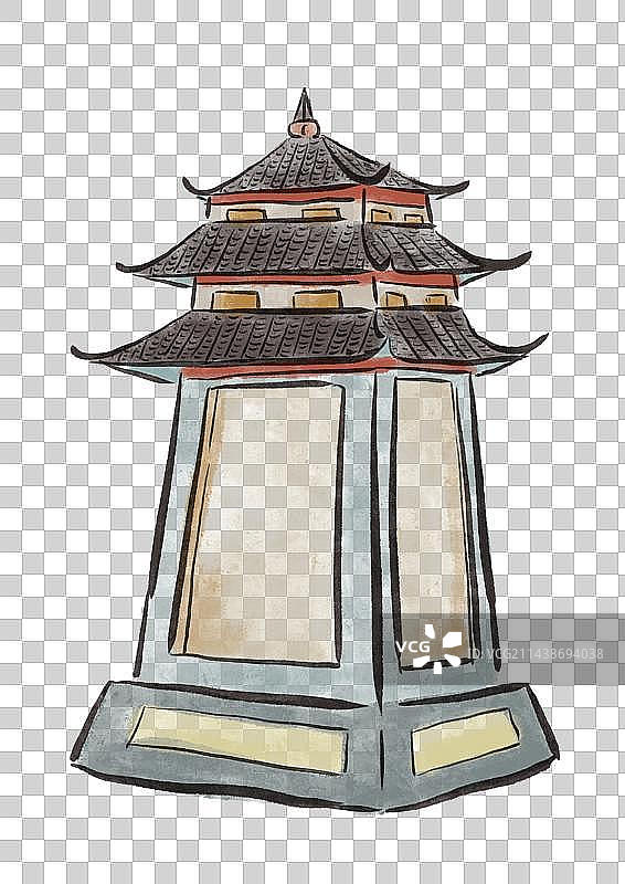 古风山水园林元素图片素材