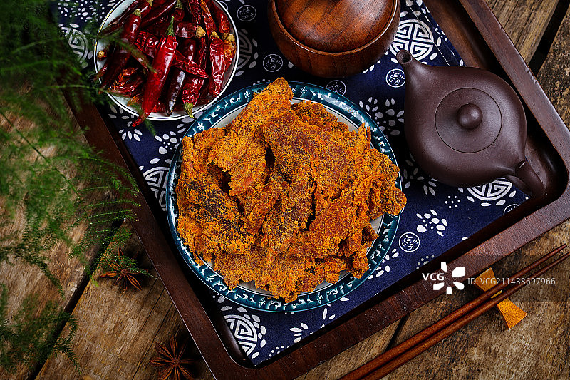 休闲零食小吃手撕牦牛肉干图片素材