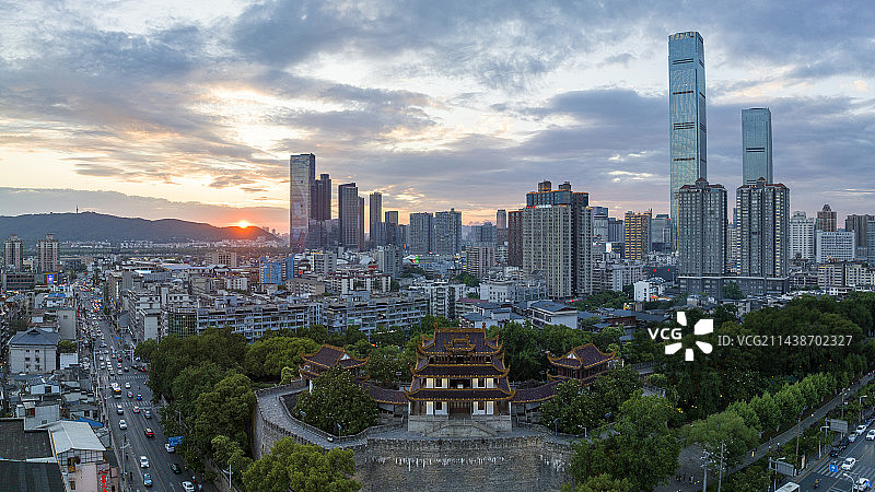 湖南 长沙 天心阁 城市 天际线 都市风光图片素材