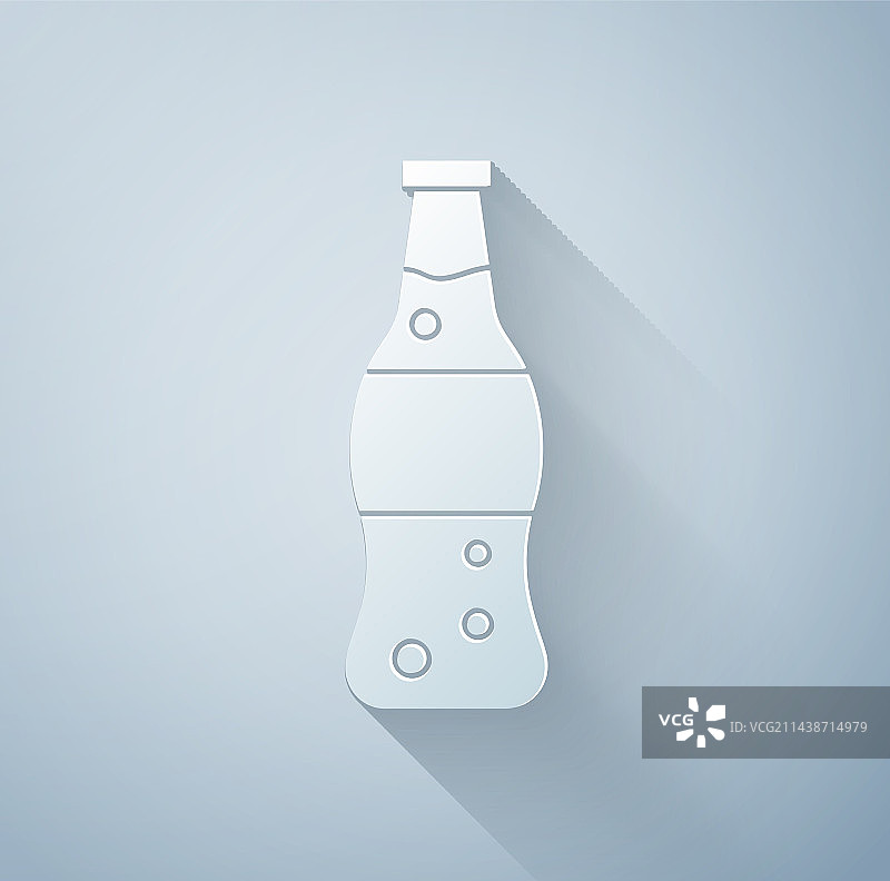 剪纸瓶装水图标图片素材