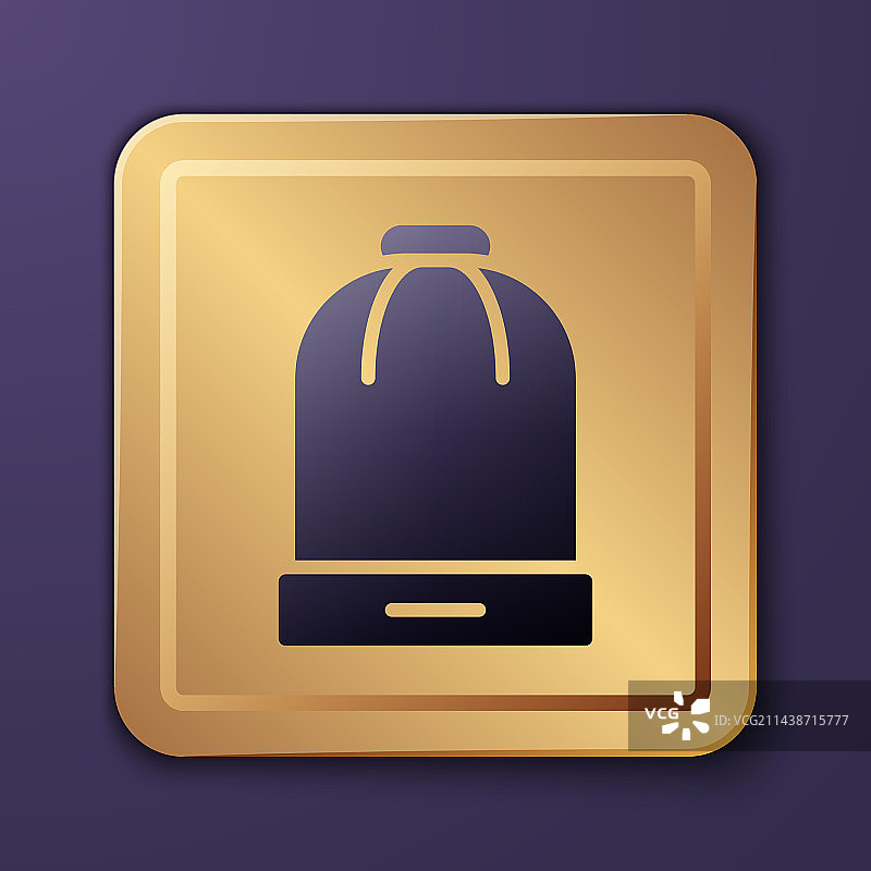 紫色背景上的紫色冬季帽子图标图片素材