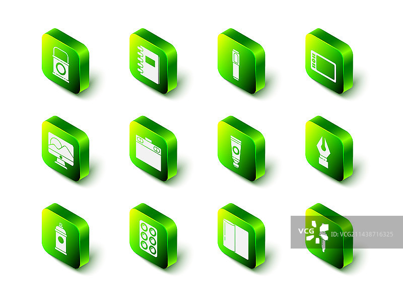 螺旋笔记本、马克笔和绘图板素材图片素材