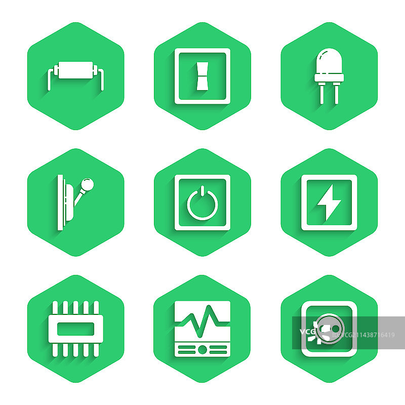 电灯开关电力测量仪套装图片素材