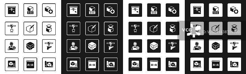 2.5D立方体3D笔工具3D打印机牙齿图片素材