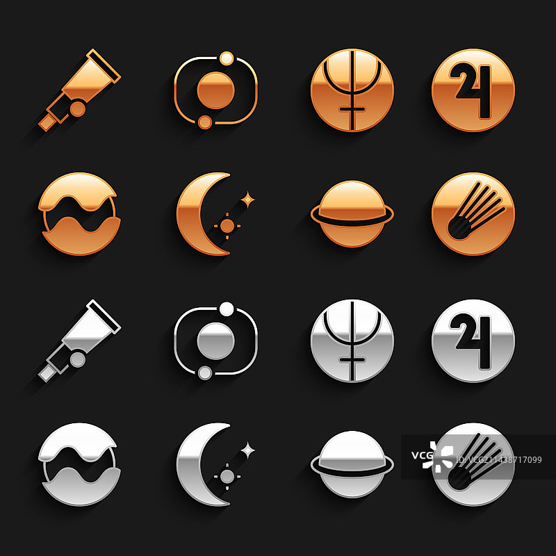 月亮星星木星彗星行星符号合集图片素材