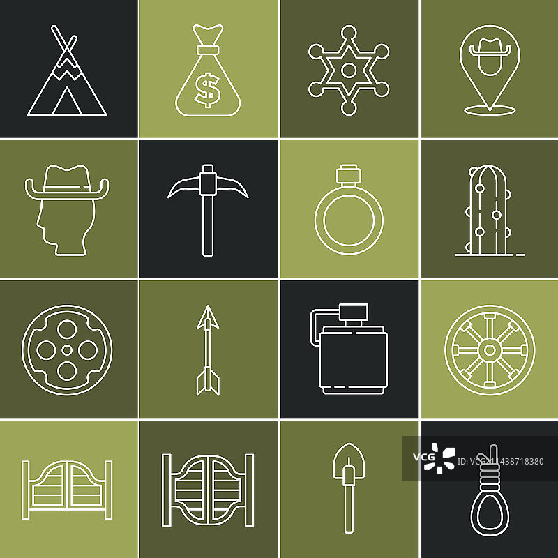 绞刑架绳索套结老旧木质线条图片素材