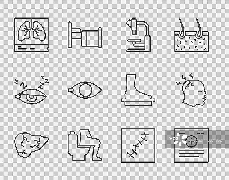 线条肝炎病毒临床记录图片素材